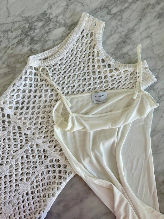 St. John Woven Midi Dress