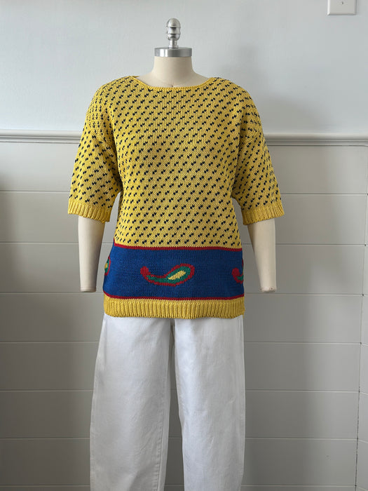 1980s Chaus Linen Sweater